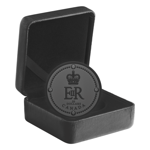 1 oz 2022 Her Majesty Queen Elizabeth II Royal Cypher Black