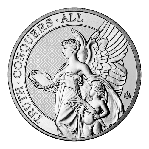 Pièce 1 once de platine Sainte-Hélène Les Vertus de la Reine : Vérité 2022 | Compagnie des Indes orientales