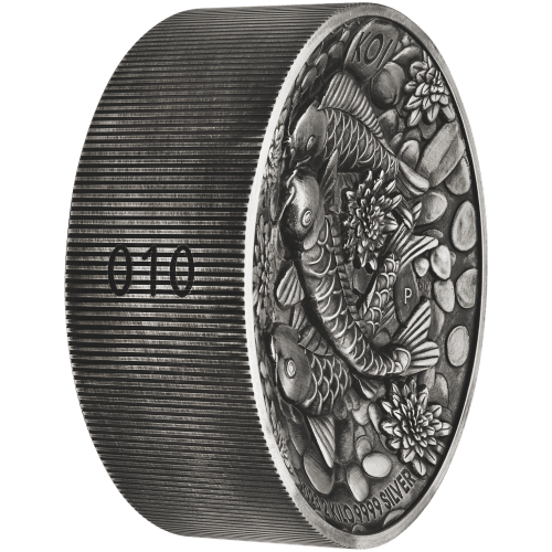 2 kilo 2023 Koi Fish Antiqued Silver Coin | Perth Mint