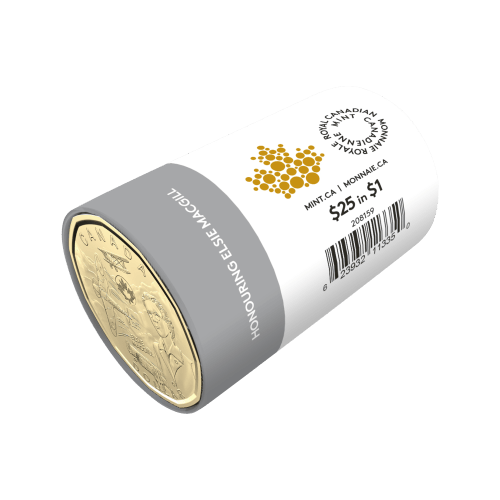 2023 Honouring Elsie MacGill Non Colourized $1 Coin Roll | Royal Canadian Mint