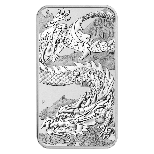 Pièce rectangulaire 1 once d'argent Dragon 2023 | Monnaie de Perth