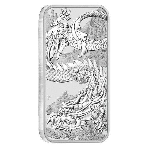 Pièce rectangulaire 1 once d'argent Dragon 2023 | Monnaie de Perth