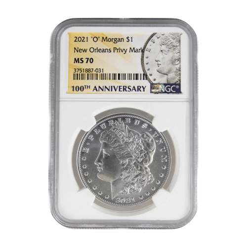 Ensemble de 6 pièces 1 $ en argent MS70 NGC Dollar Morgan et Dollar de la Paix 2021 | Monnaie des États-Unis