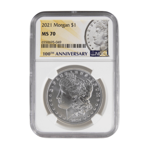 Ensemble de 6 pièces 1 $ en argent MS70 NGC Dollar Morgan et Dollar de la Paix 2021 | Monnaie des États-Unis