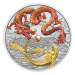 Pièce 1 once d'argent coloré Mythes et Légendes chinois : Dragon rouge et Carpe 2023 | Monnaie de Perth