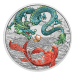 1 oz 2023 Chinese Myths and Legends Green Dragon and Koi Colourized Silver Coin | Perth Mint
