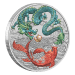 1 oz 2023 Chinese Myths and Legends Green Dragon and Koi Colourized Silver Coin | Perth Mint
