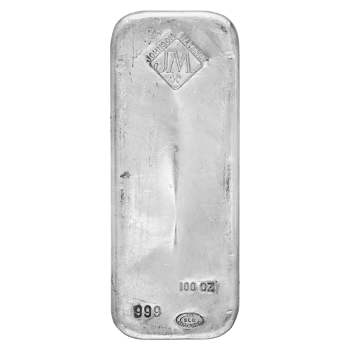 100 oz Silver Bar | Johnson Matthey