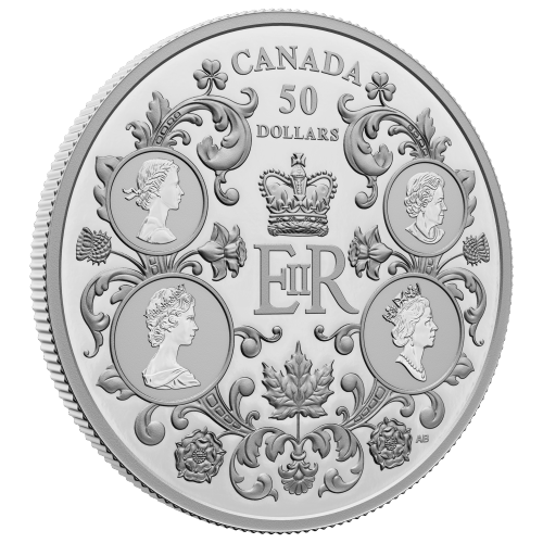Pièce 5 onces d'argent Règne de la reine Élisabeth II 2022 | Monnaie royale canadienne