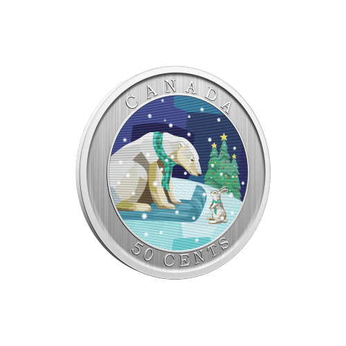 Pièce 50 centimes lenticulaire Luge de Noël 2023 | Monnaie royale canadienne