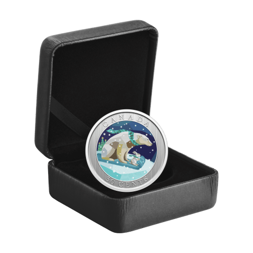 Pièce 50 centimes lenticulaire Luge de Noël 2023 | Monnaie royale canadienne