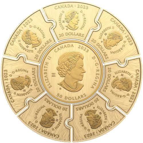 Set of 8 x 2023 The Celestial Circle Puzzle Silver Coins | Royal Canadian Mint
