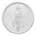 1 oz Rocket Emoji Silver Round | Silvertowne Mint