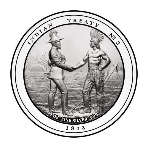 1 oz Treaty 3 150 Year Anniversary Silver Round