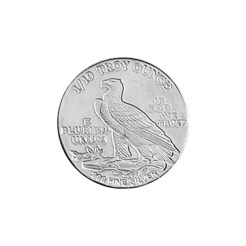 1/10 oz Incuse Indian Silver Round | Silvertowne Mint