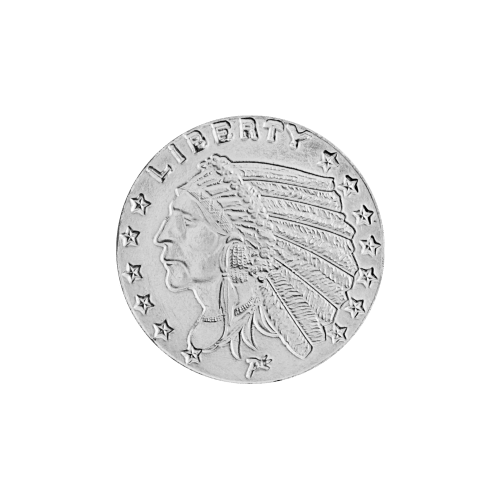 1/10 oz Incuse Indian Silver Round | Silvertowne Mint