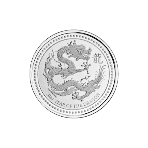 Pièce 1/2 once d'argent Épreuve numismatique Année lunaire du Dragon 2024 | Samoa
