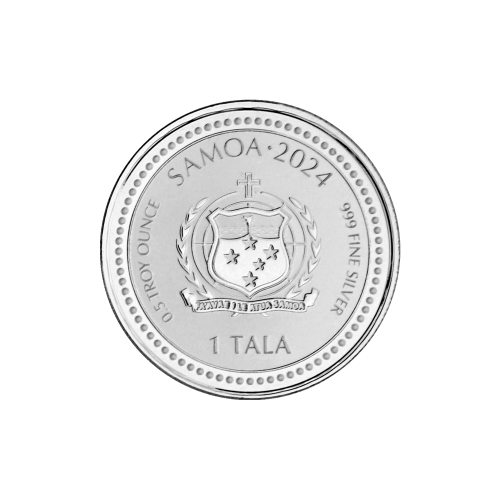Pièce 1/2 once d'argent Épreuve numismatique Année lunaire du Dragon 2024 | Samoa