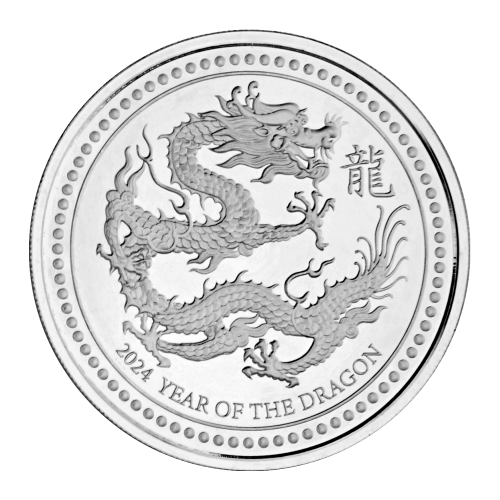 2 oz 2024 Lunar Year of the Dragon Silver Coin | Samoa | Silver