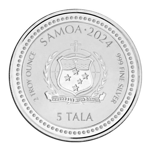 Pièce 2 onces d'argent Année lunaire du Dragon 2024 | Samoa