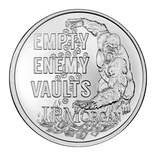 1 oz Empty Enemy Vaults Silver Round | Silver Shield