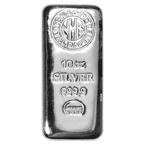10 oz Silver Bar | Nadir Metal Rafineri | Silver Gold Bull US