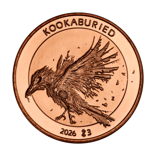 1 oz Zombucks World: Kookaburied Copper Round | Sunshine Minting