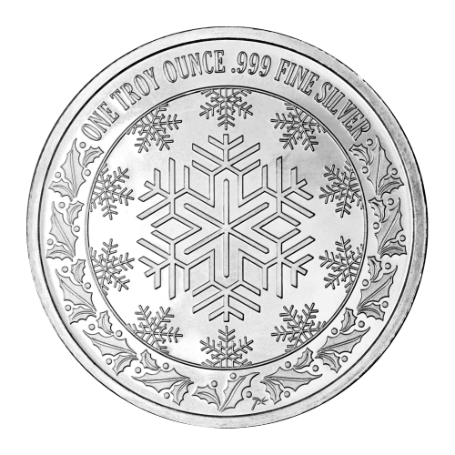 Ronde 1 once d'argent Vœux de Noël Chat et Chien | Monnaie de SilverTowne
