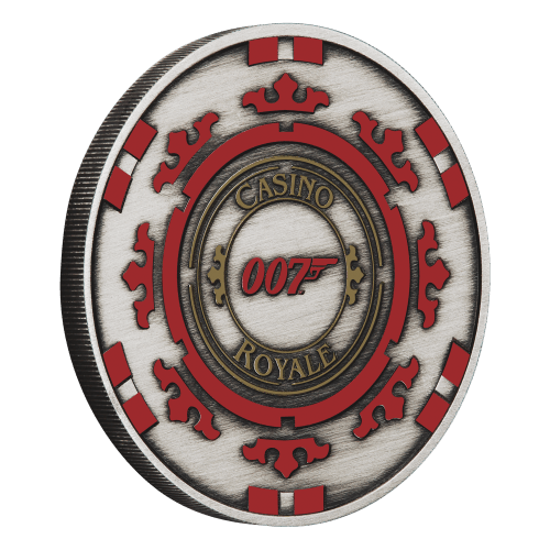 Pièce 1 once d'argent vieilli Jeton casino James Bond Casino Royale 2023 | Monnaie de Perth