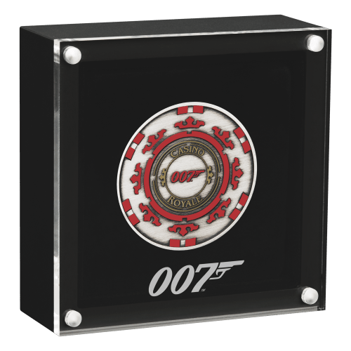 Pièce 1 once d'argent vieilli Jeton casino James Bond Casino Royale 2023 | Monnaie de Perth