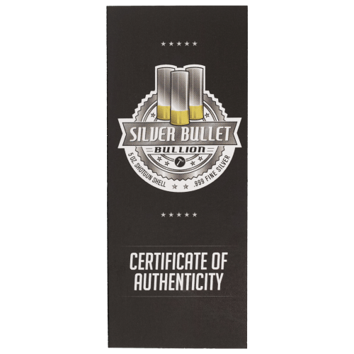 5 oz Shotgun Shell Gold and Rhodium Plated Silver Bullet | Silvertowne Mint