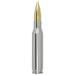 10 oz 0.50 Caliber Bullet Gold and Rhodium Plated Silver Bullet | Silvertowne Mint