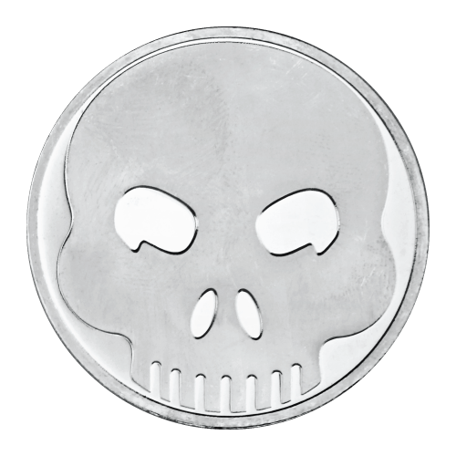 1 oz Skull Emoji Silver Round | Silvertowne Mint | Silver Gold Bull US