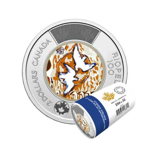 2023 100th Anniversary of the Birth of Jean Paul Riopelle Colourized Coin Roll | Royal Canadian Mint