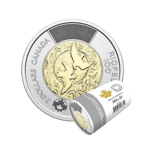 2023 100th Anniversary of the Birth of Jean Paul Riopelle Non Colourized Coin Roll | Royal Canadian Mint