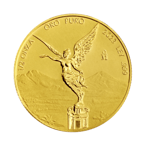 Pièce 1/2 once d'or Épreuve numismatique inverse Libertad mexicaine 2023 | Monnaie mexicaine