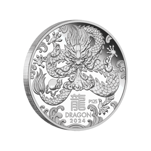 1/2 oz 2024 Lunar Year of the Dragon Proof Silver Coin | Perth Mint