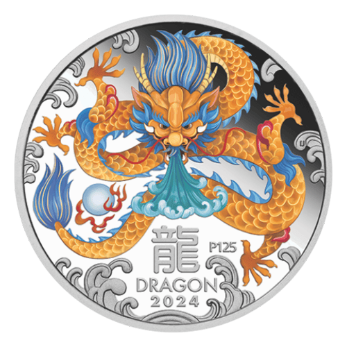 1 oz 2024 Lunar Year of the Dragon Proof Colourized Silver Coin | Perth Mint