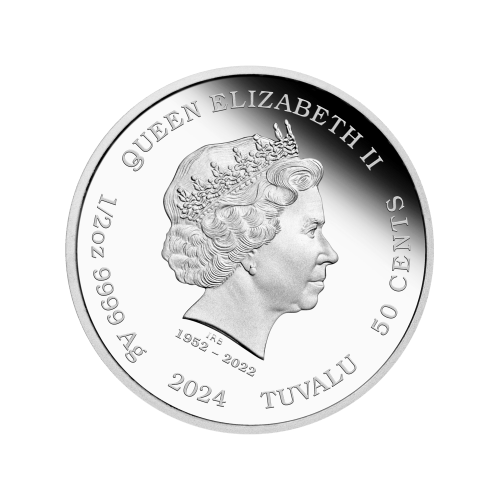 Pièce 1/2 once d'argent Épreuve numismatique coloré Lunaire Année du bébé Dragon 2024 | Monnaie de Perth