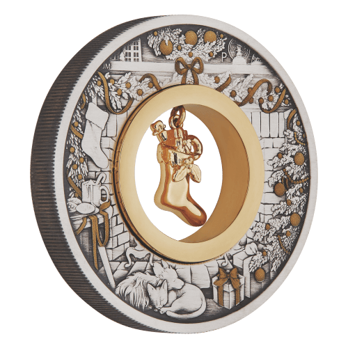 2 oz 2023 The Night Before Christmas Antiqued Silver Coin | Perth Mint