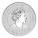 Pièce 1 once d'argent coloré Lunaire Année du Dragon rouge 2024 dans une carte | Monnaie de Perth
