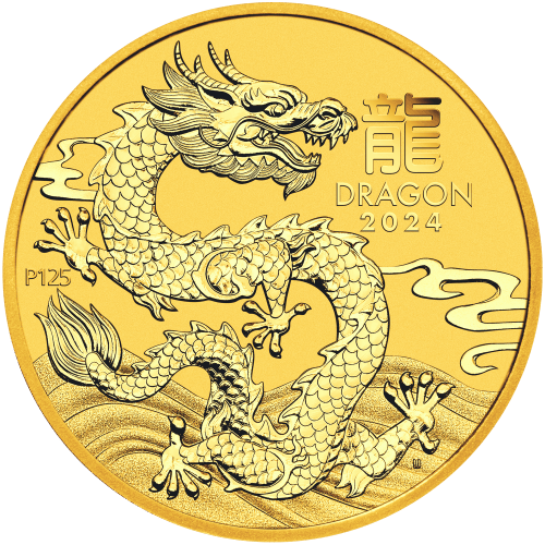 Pièce 2 onces en or Lunaire Année du Dragon 2024 | Monnaie de Perth