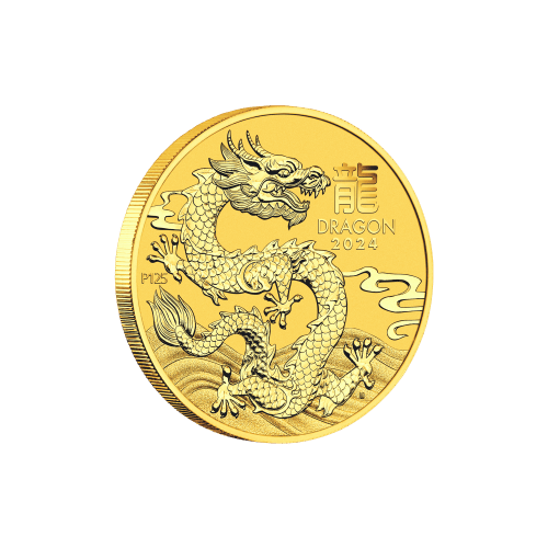 Pièce 1/4 once d'or Lunaire Année du Dragon 2024 | Monnaie de Perth