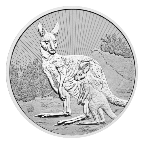 2 oz 2023 Australian Kangaroo Mom and Baby Silver Coin | Perth Mint