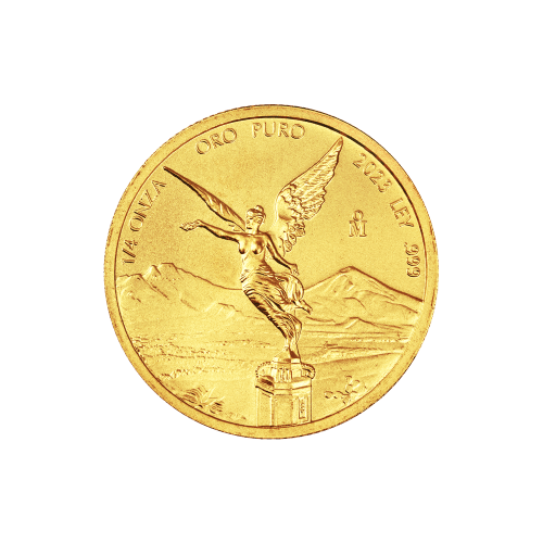 Pièce 1/4 once d'or Épreuve numismatique Libertad mexicaine 2023 | Monnaie mexicaine