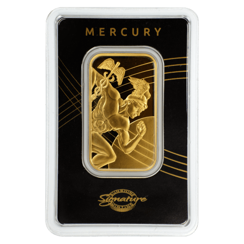 1 oz Mercury Gold Bar | Sunshine Minting