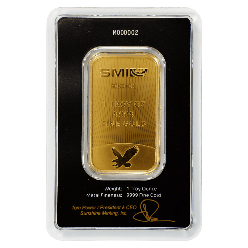 1 oz Mercury Gold Bar | Sunshine Minting