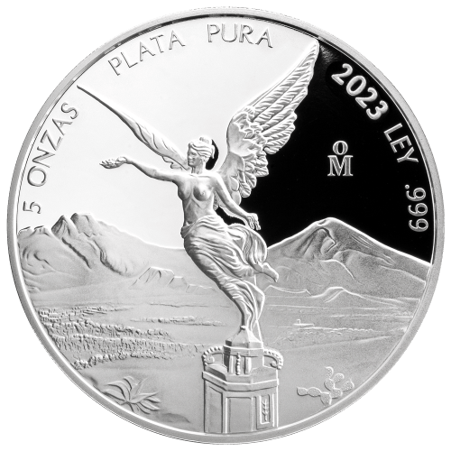 5 oz 2023 Mexican Libertad Reverse Proof Silver Coin | Mexican Mint