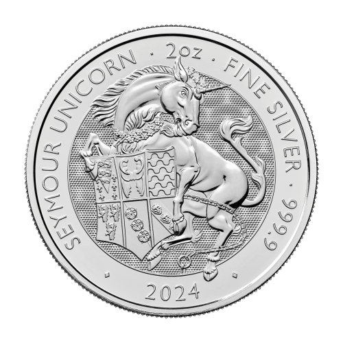 2024 2オンス ロイヤルチューダービースト　シーモアのユニコーン銀貨 2 oz 2024 Tudor Beasts: The Seymour Unicorn Silver Coin | The