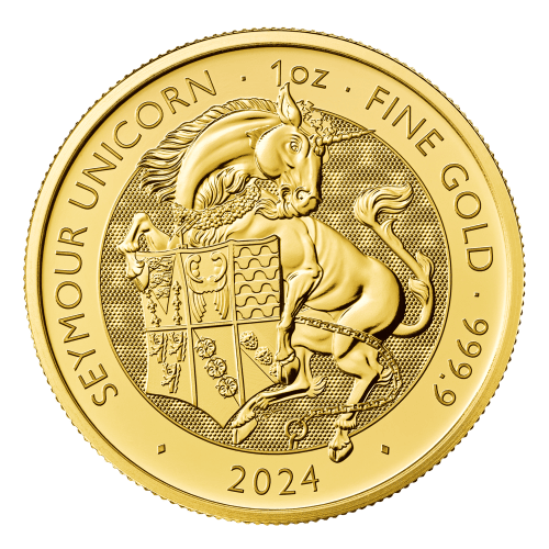 Pièce 1 once d'or Les Bêtes de Tudor : La licorne de Seymour 2024 | La Monnaie royale